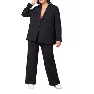 SPANX Perfect Collarless Blazer Classic Ponte Stretch Black 3XL NWT